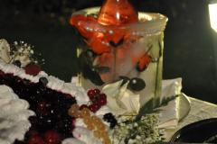 sculture di ghiaccio e fiori ad impreziosire il momento del dessert